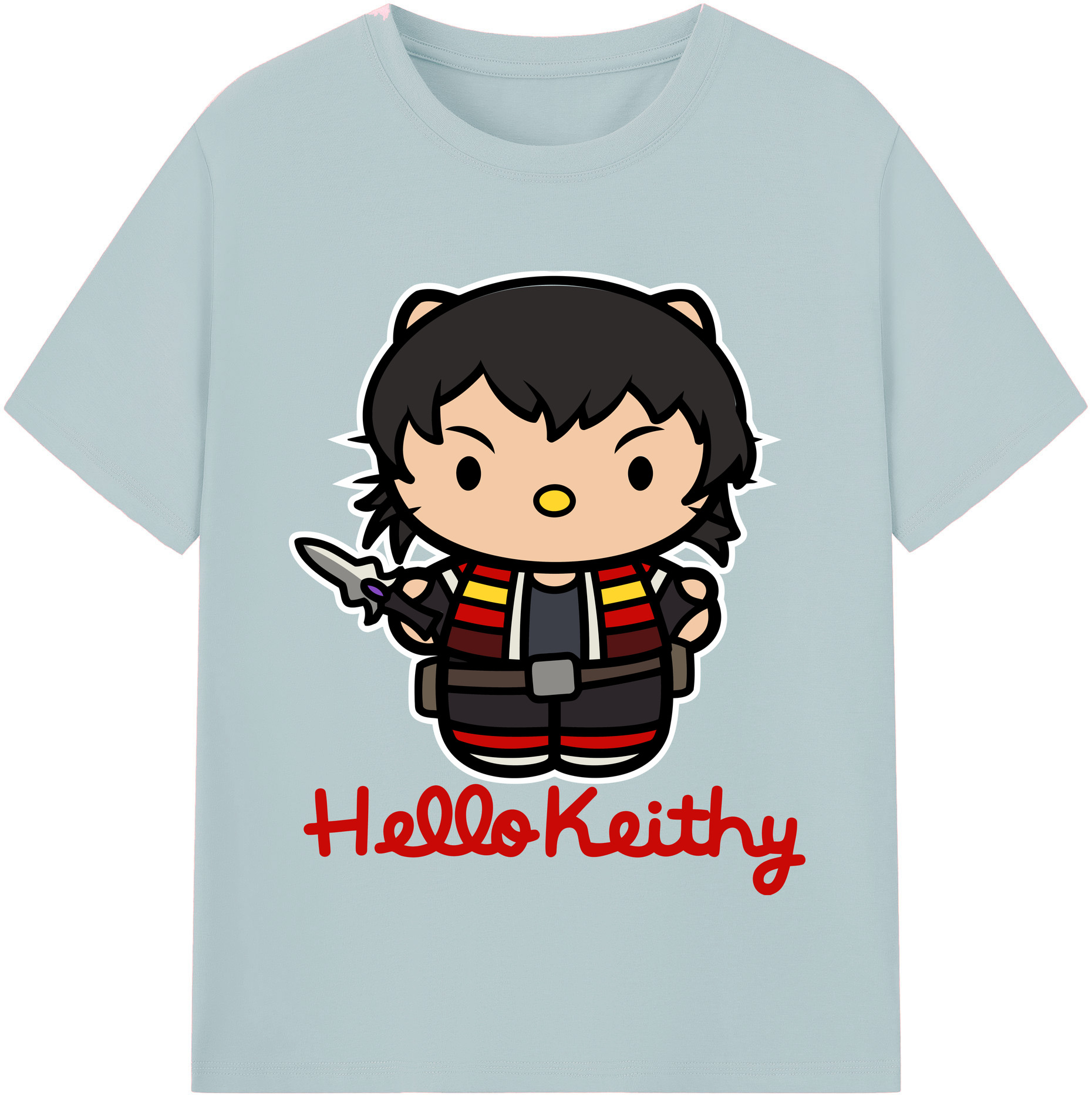 （画像用） Hello Kitty ハローキティ 綿100％半袖Tシャツ（フロントプリント）